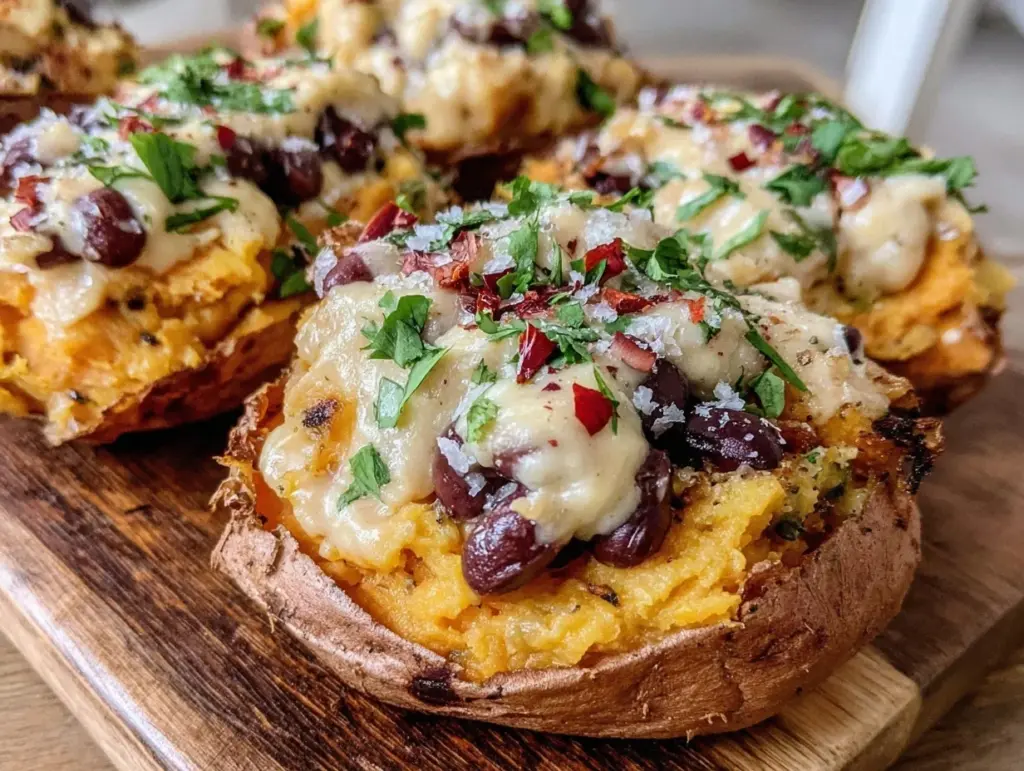 loaded sweet potato recipe - featured image