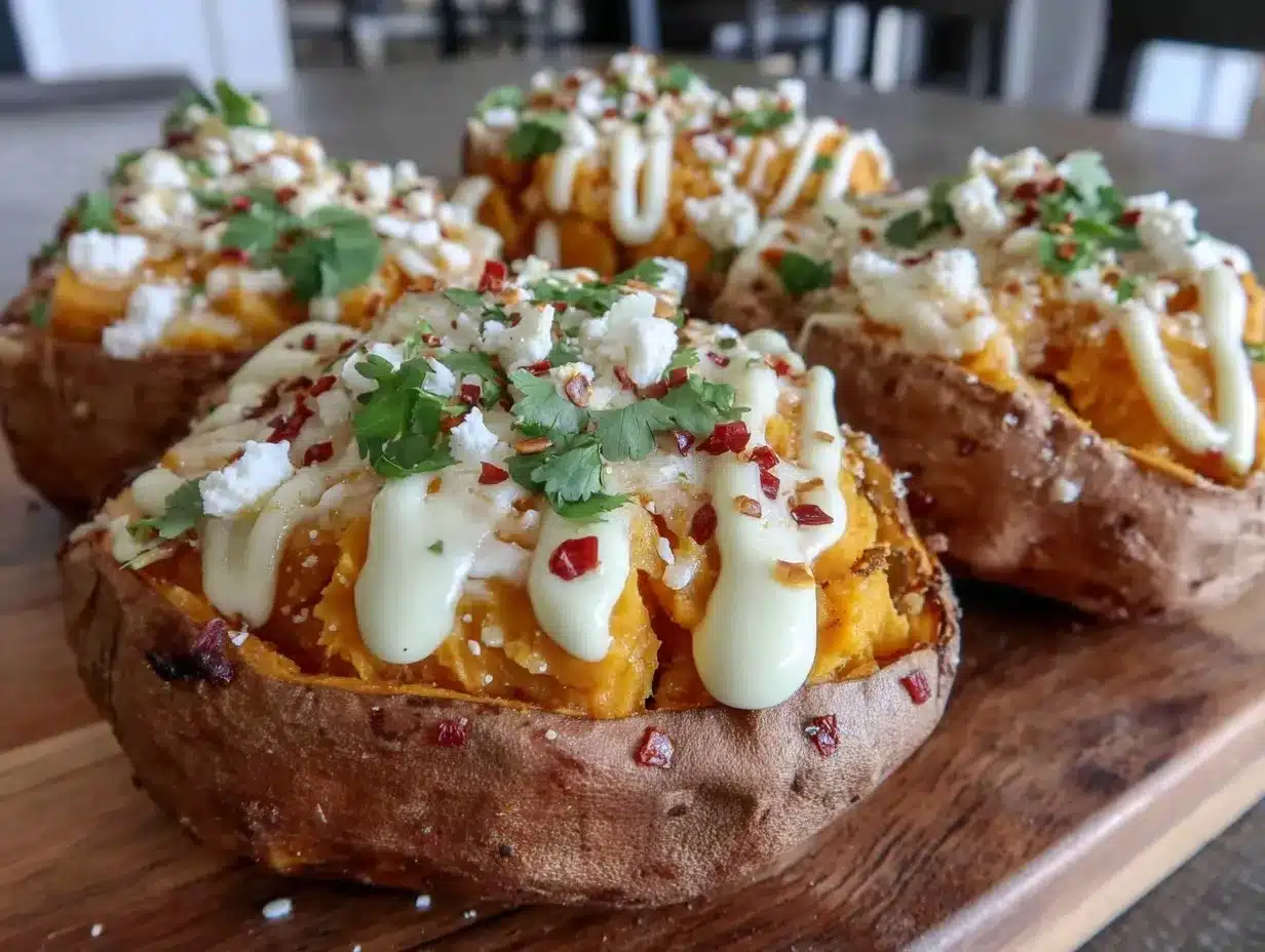 loaded sweet potato recipe preparation steps