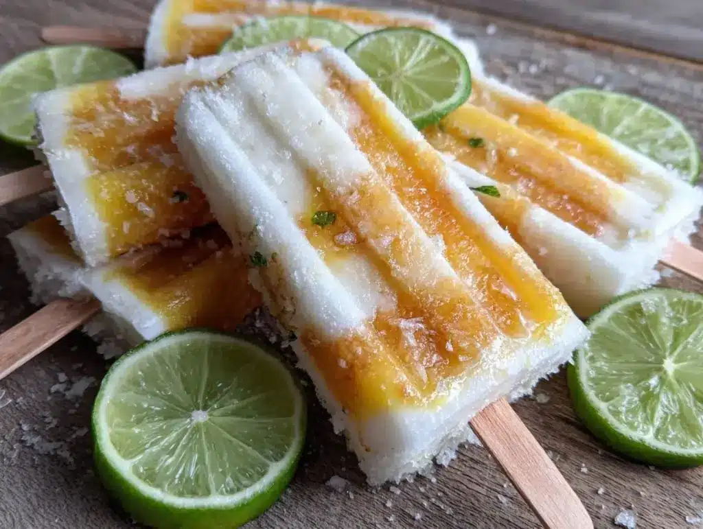 mango coconut popsicles - featured image