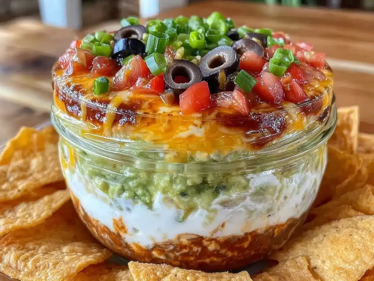 mason jar seven layer dip preparation steps