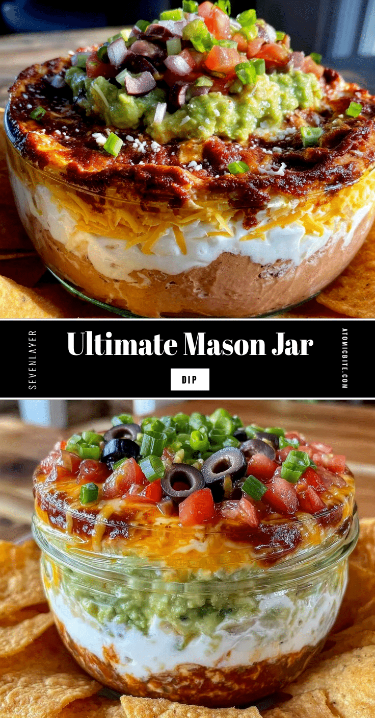 mason jar seven layer dip recipe