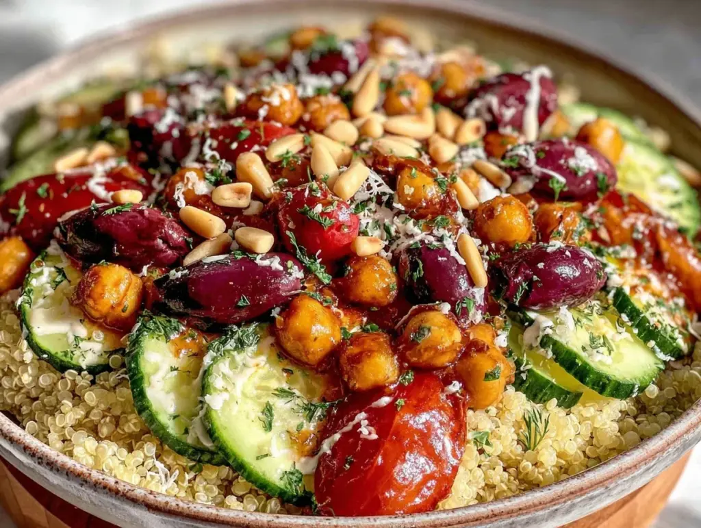 Mediterranean Chickpea and Cucumber Grain Bowl - featured image