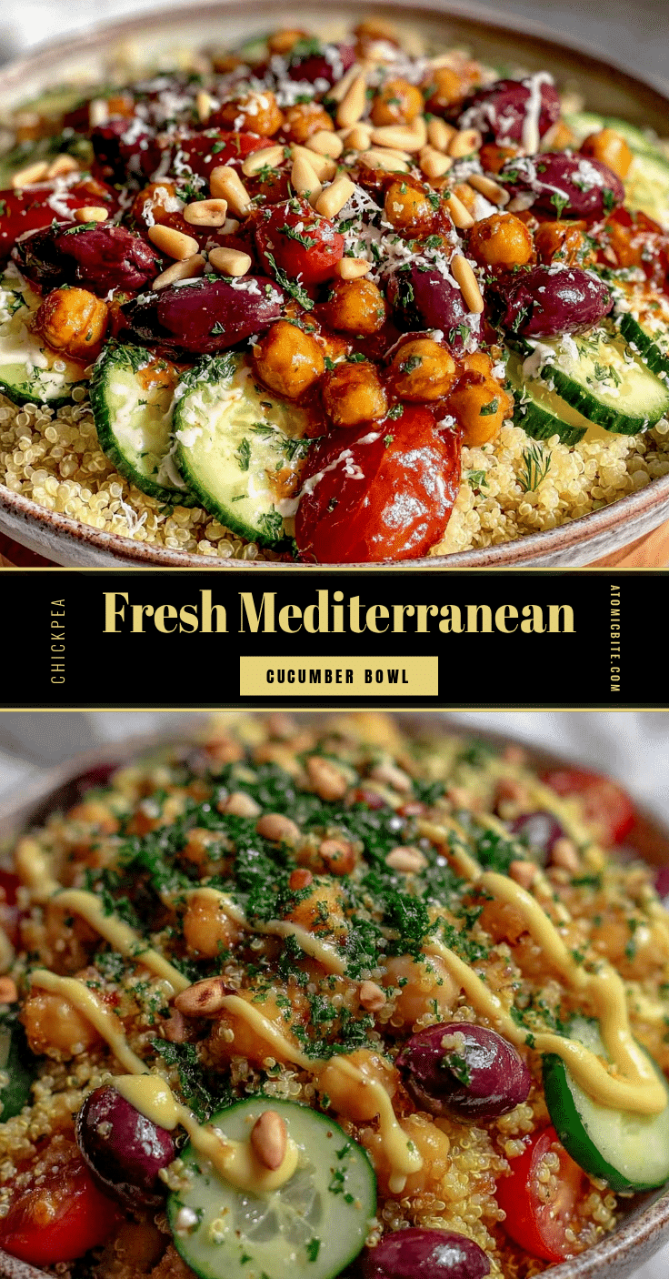 Mediterranean Chickpea and Cucumber Grain Bowl recipe