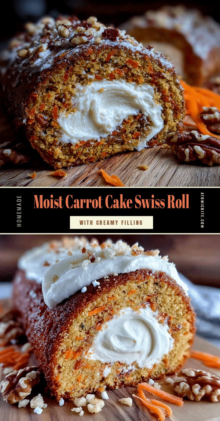 moist carrot cake Swiss roll recipe