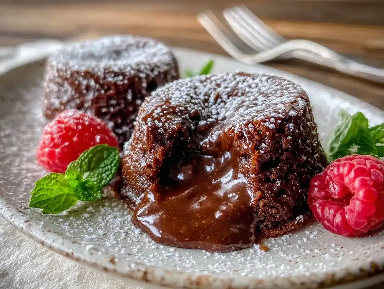 molten chocolate lava cake for two preparation steps