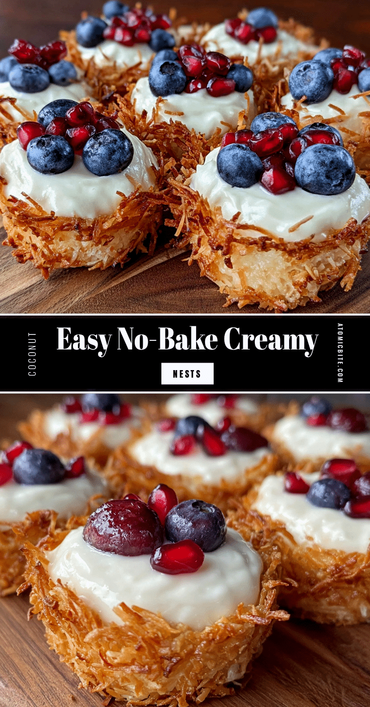 no-bake mini coconut cream nests recipe