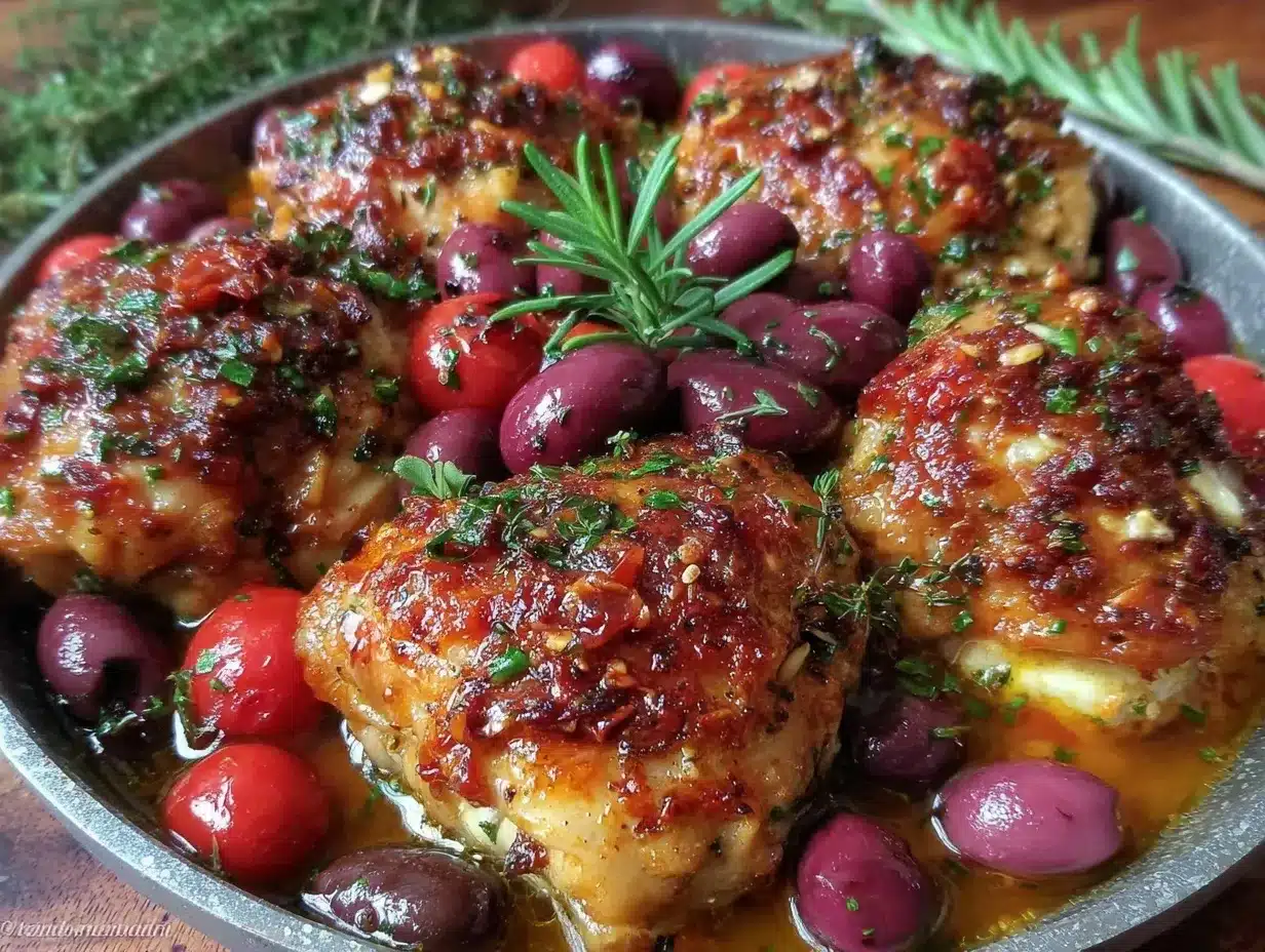 one-pan mediterranean chicken preparation steps