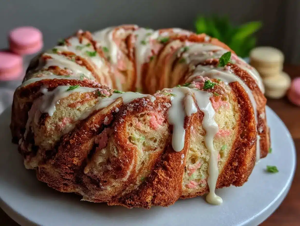 pastel marble bundt cake preparation steps