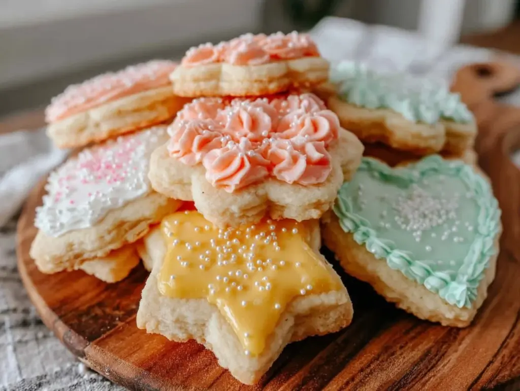 pastel sugar cookie cutouts - featured image