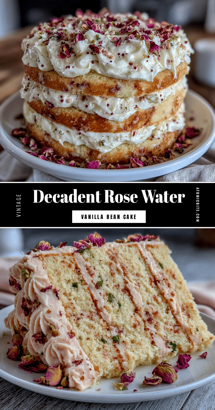 rose water vanilla bean layer cake recipe