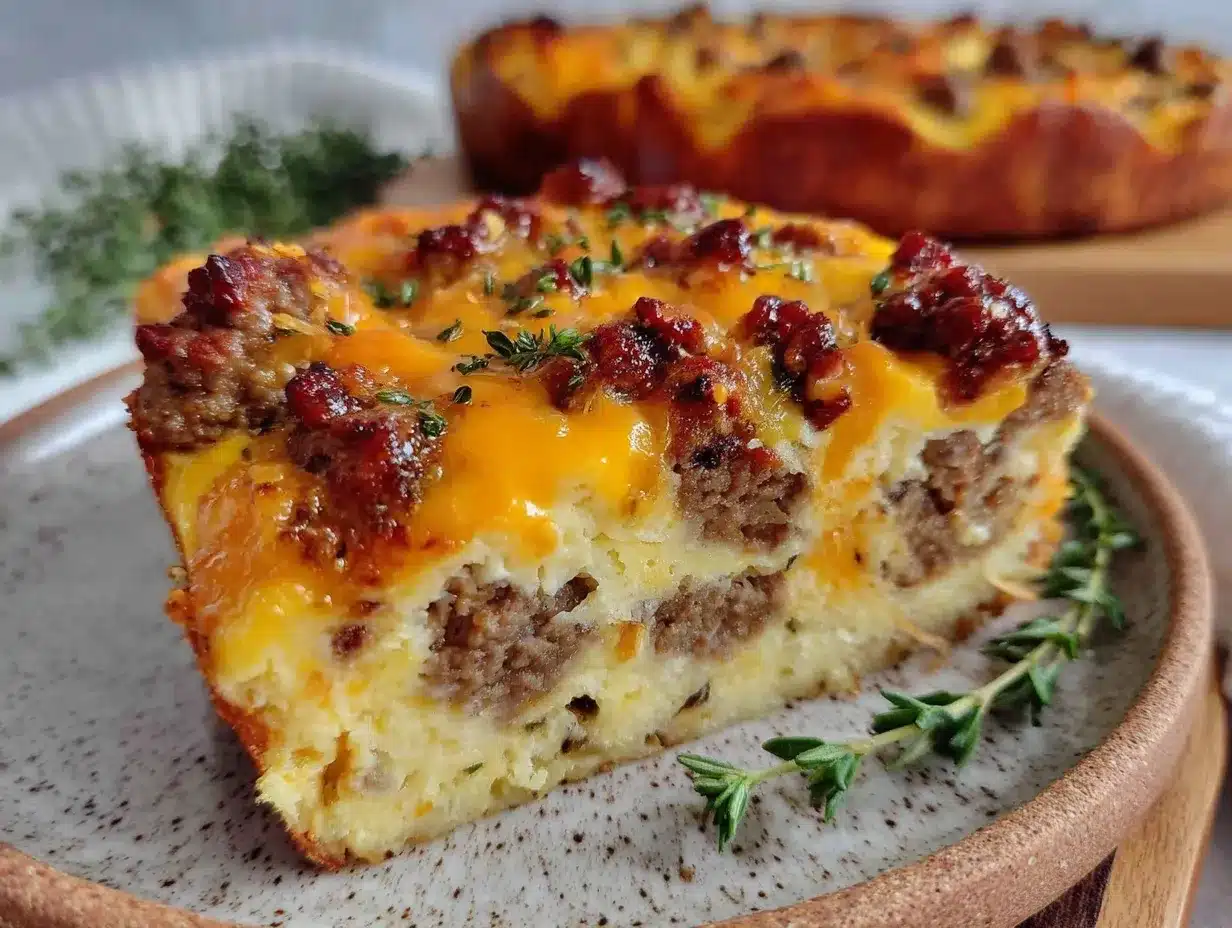 sausage egg and cheese breakfast casserole preparation steps