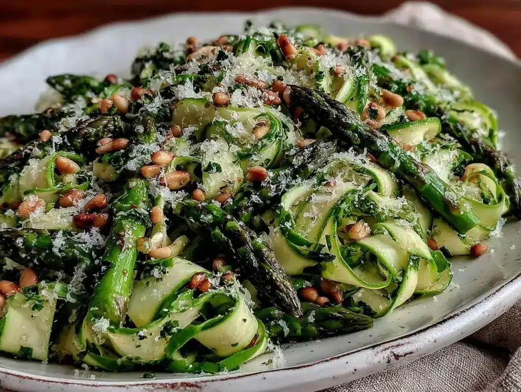 shaved asparagus salad - featured image