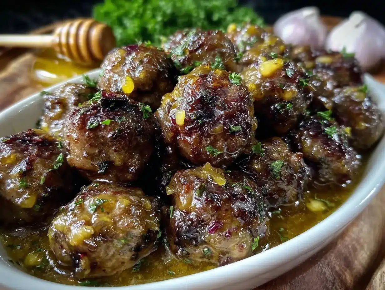 slow cooker honey garlic meatballs preparation steps