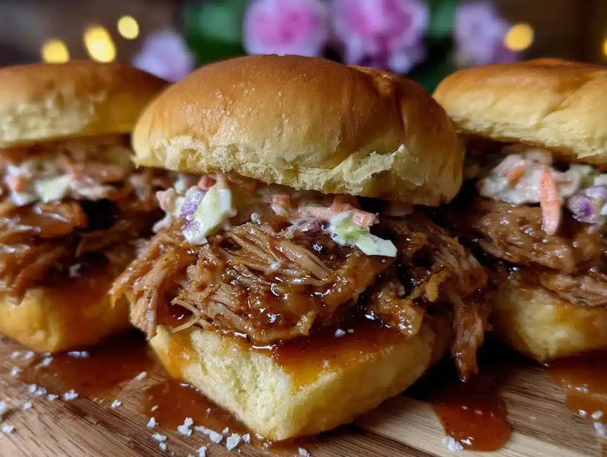 slow cooker pulled pork sliders preparation steps