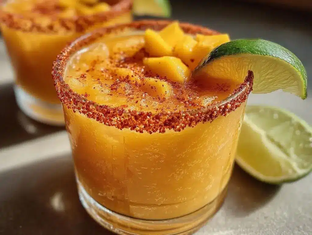 spicy mango margarita - featured image