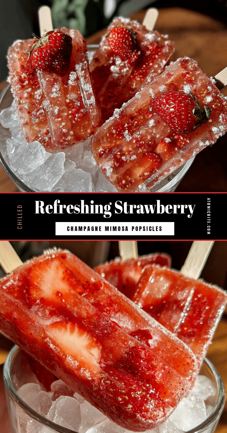 strawberry champagne mimosa popsicles recipe