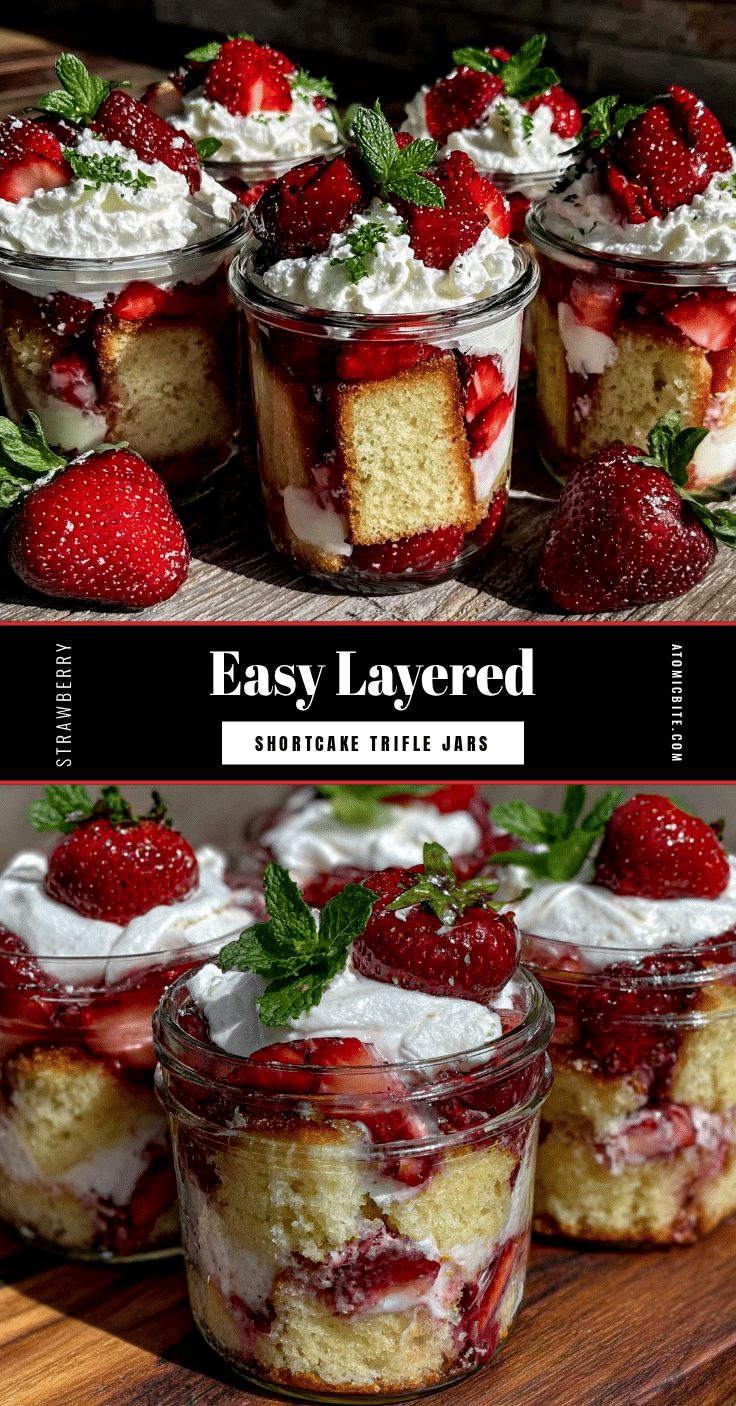 strawberry shortcake trifle jars recipe