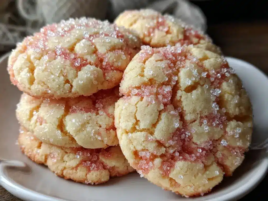 tender crumbl cookie copycat pink sugar cookies - featured image