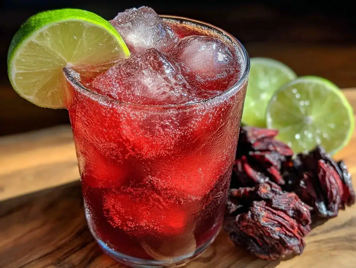 Agua de Jamaica Hibiscus Iced Tea preparation steps