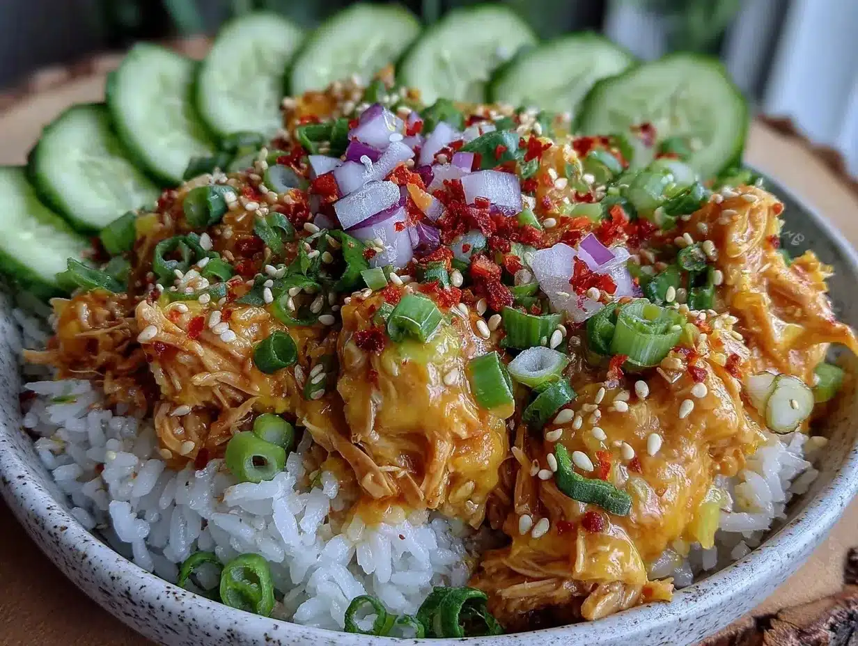bang bang chicken rice bowl preparation steps