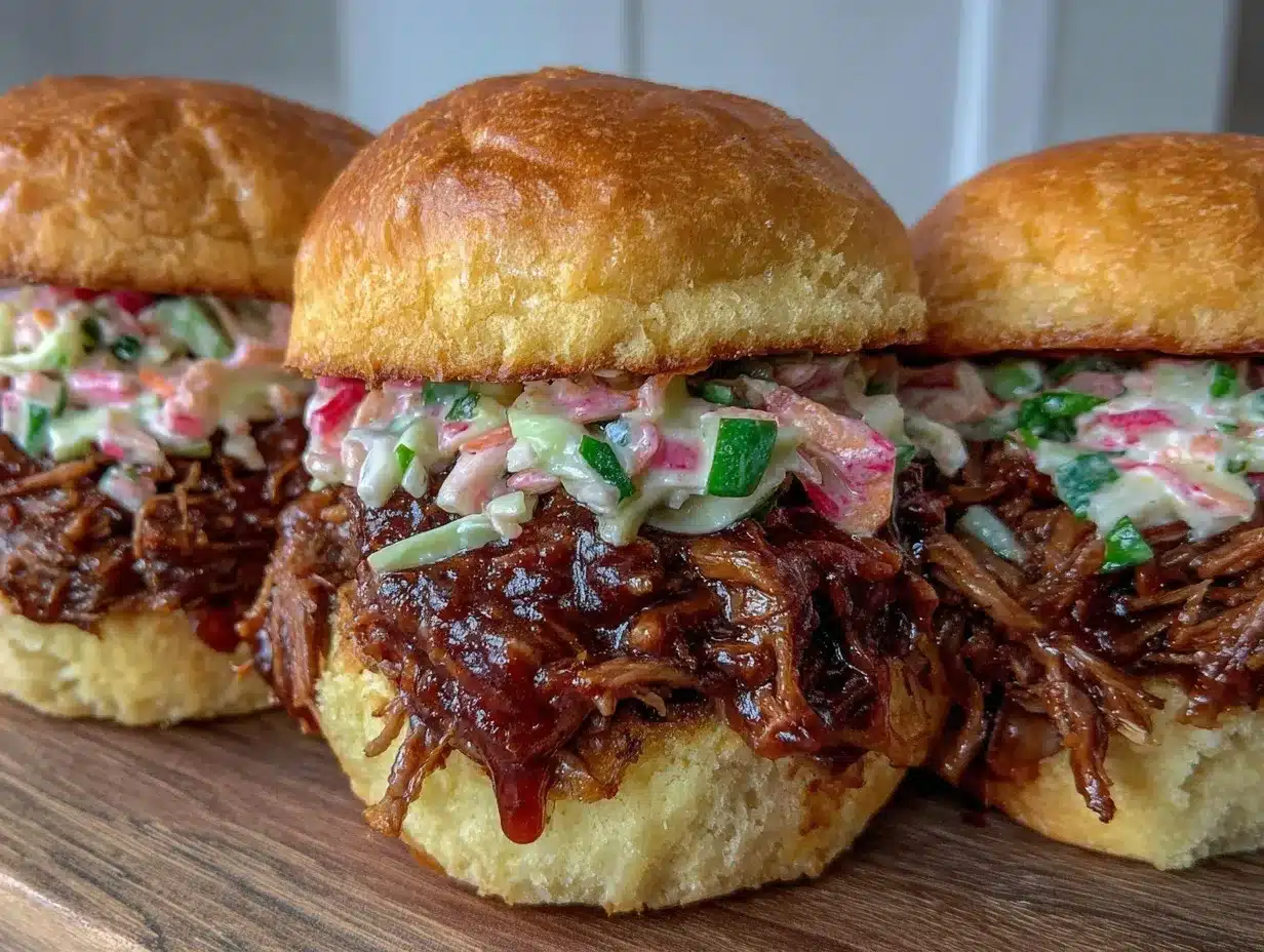 BBQ pulled pork sliders preparation steps