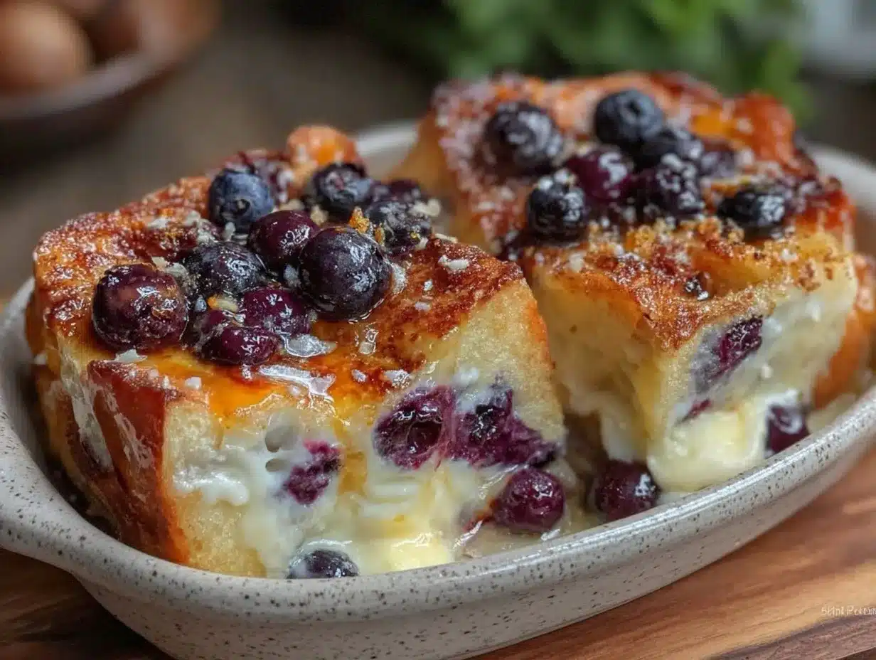 blueberry french toast bake preparation steps