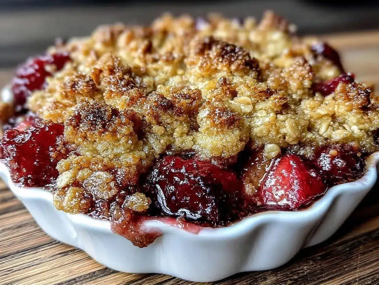 brown butter rhubarb crumble preparation steps