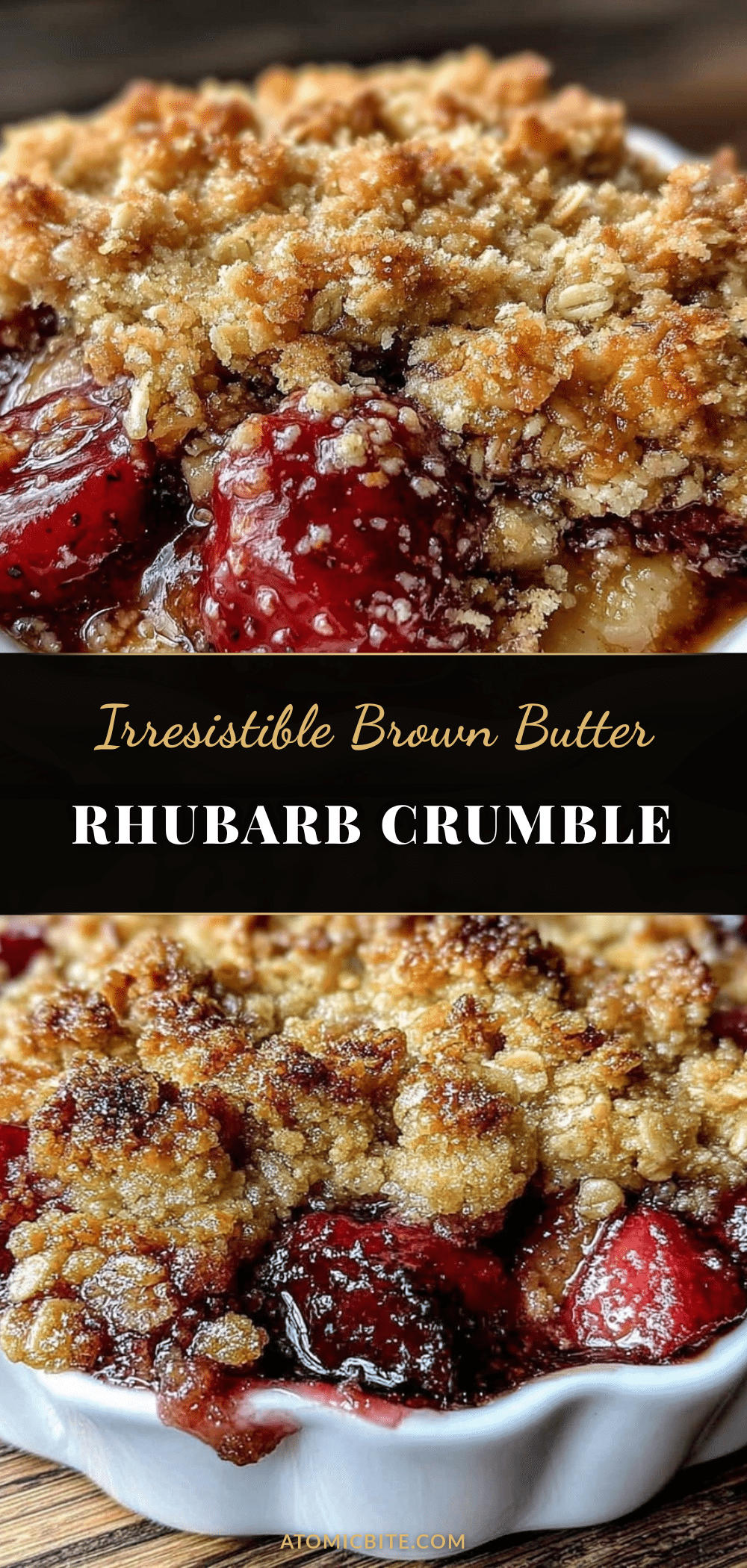 brown butter rhubarb crumble recipe