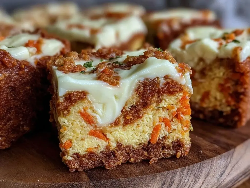 carrot cake cheesecake swirl bars - featured image