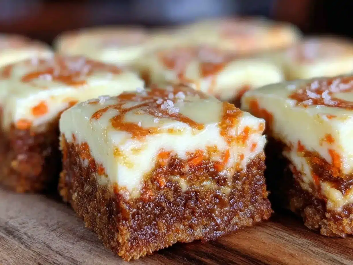 carrot cake cheesecake swirl bars preparation steps