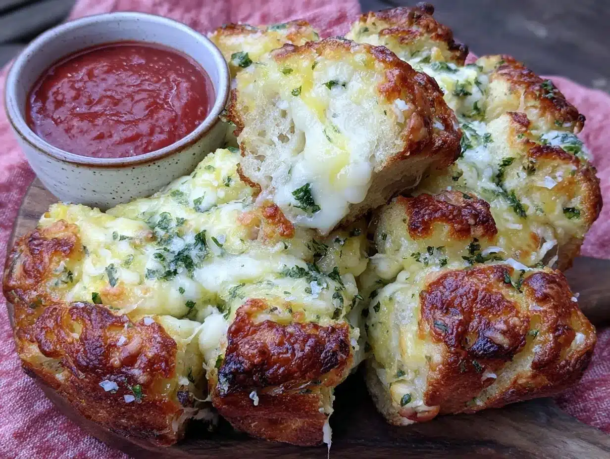 Cheesy Garlic Pull-Apart Bread preparation steps