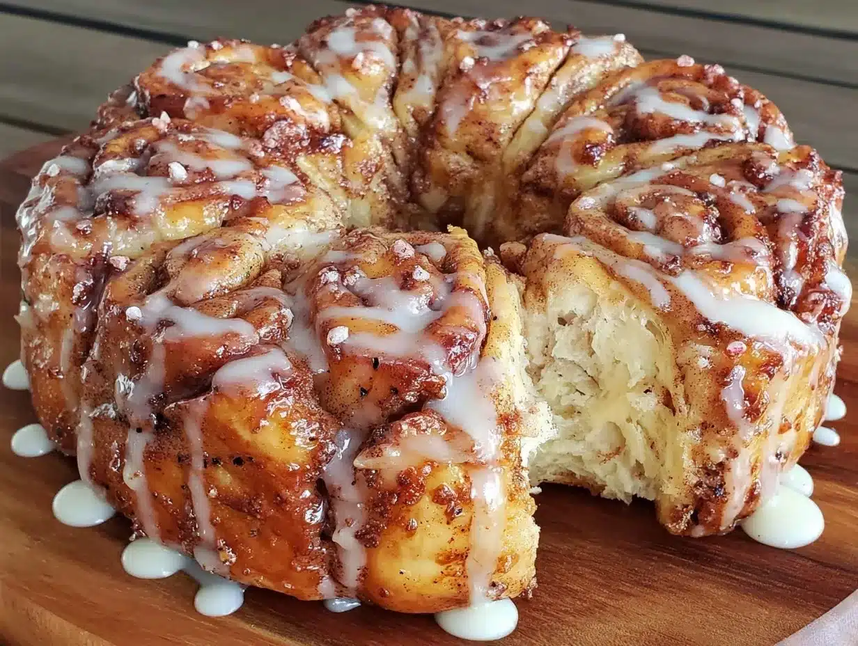 cinnamon roll pull-apart bread preparation steps