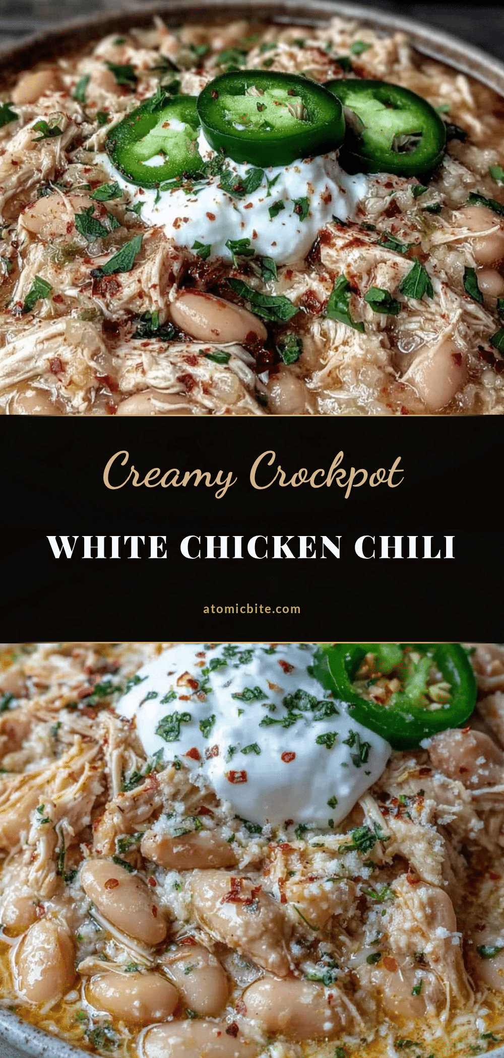creamy crockpot white chicken chili recipe
