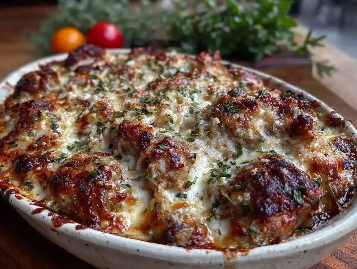 creamy high protein chicken spinach artichoke pasta bake preparation steps