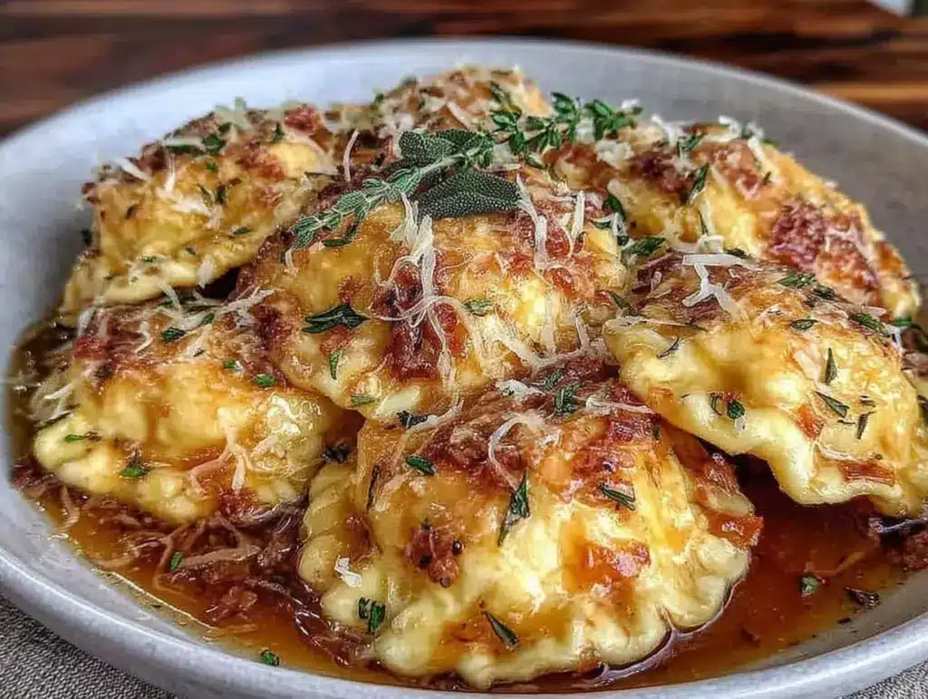 creamy homemade butternut squash ravioli - featured image