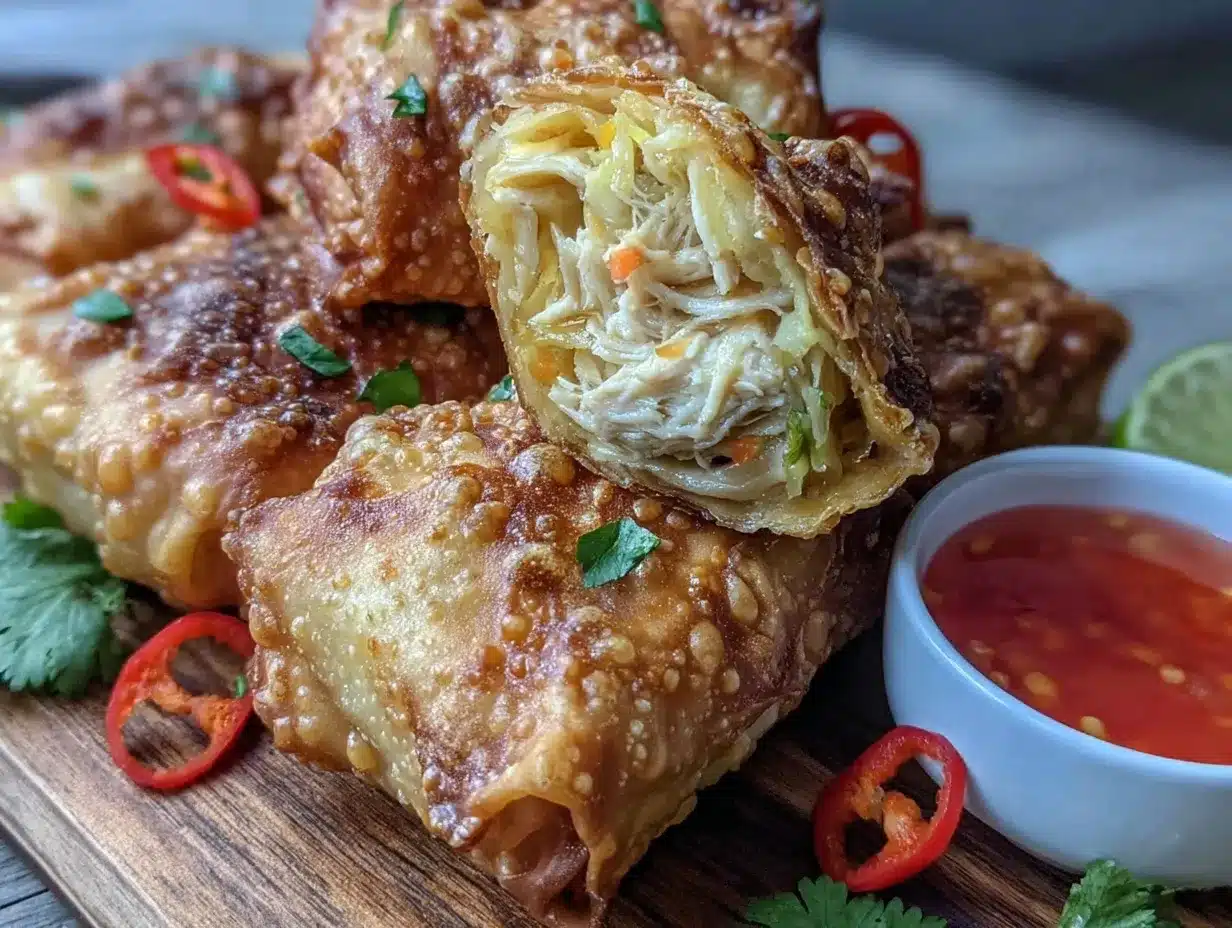 crispy air fryer chicken egg rolls preparation steps