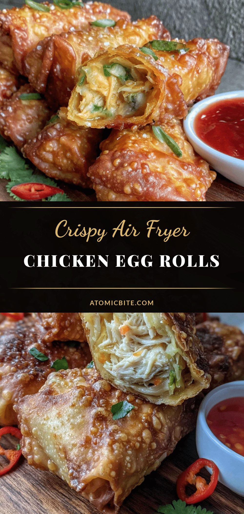 crispy air fryer chicken egg rolls recipe