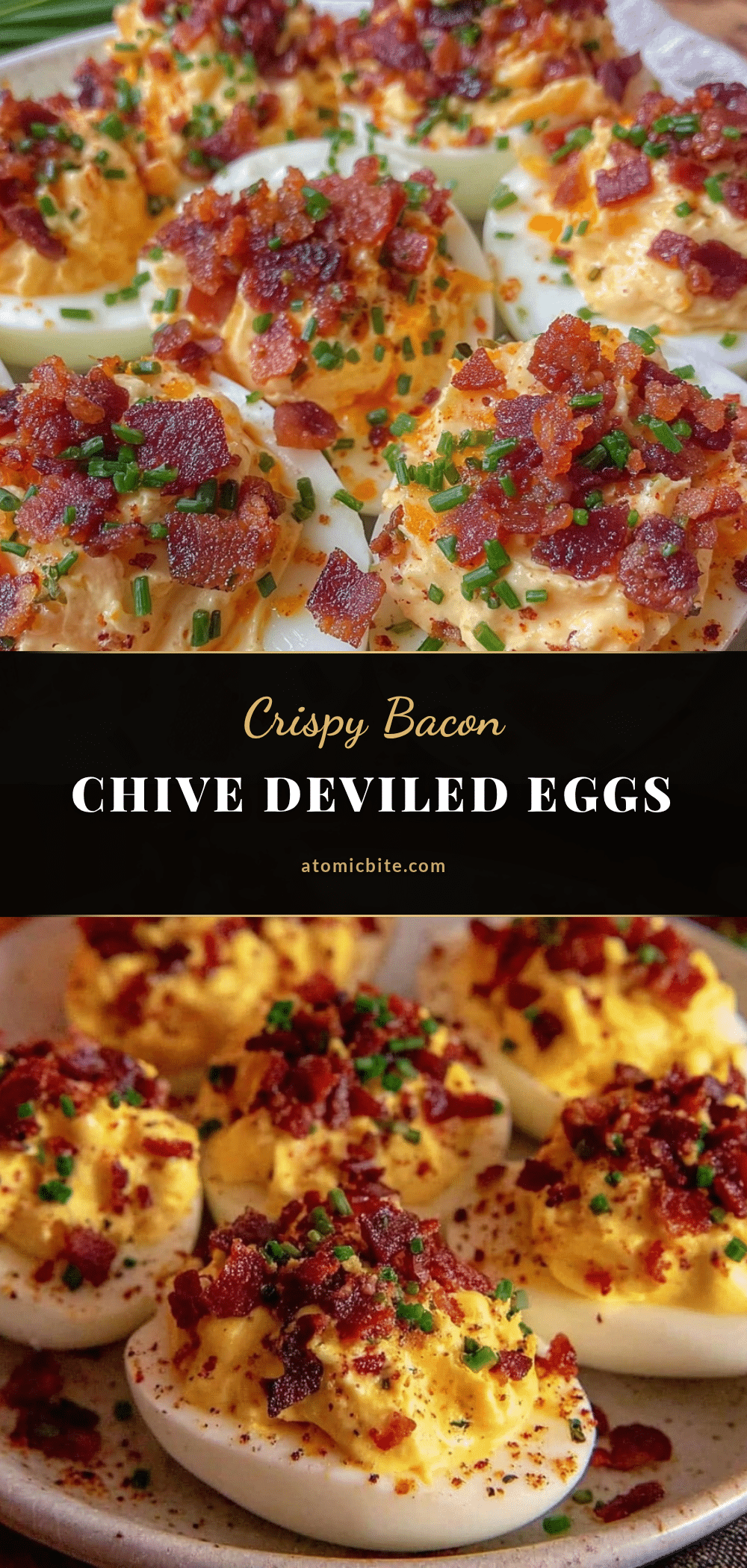 crispy bacon and chive deviled eggs recipe