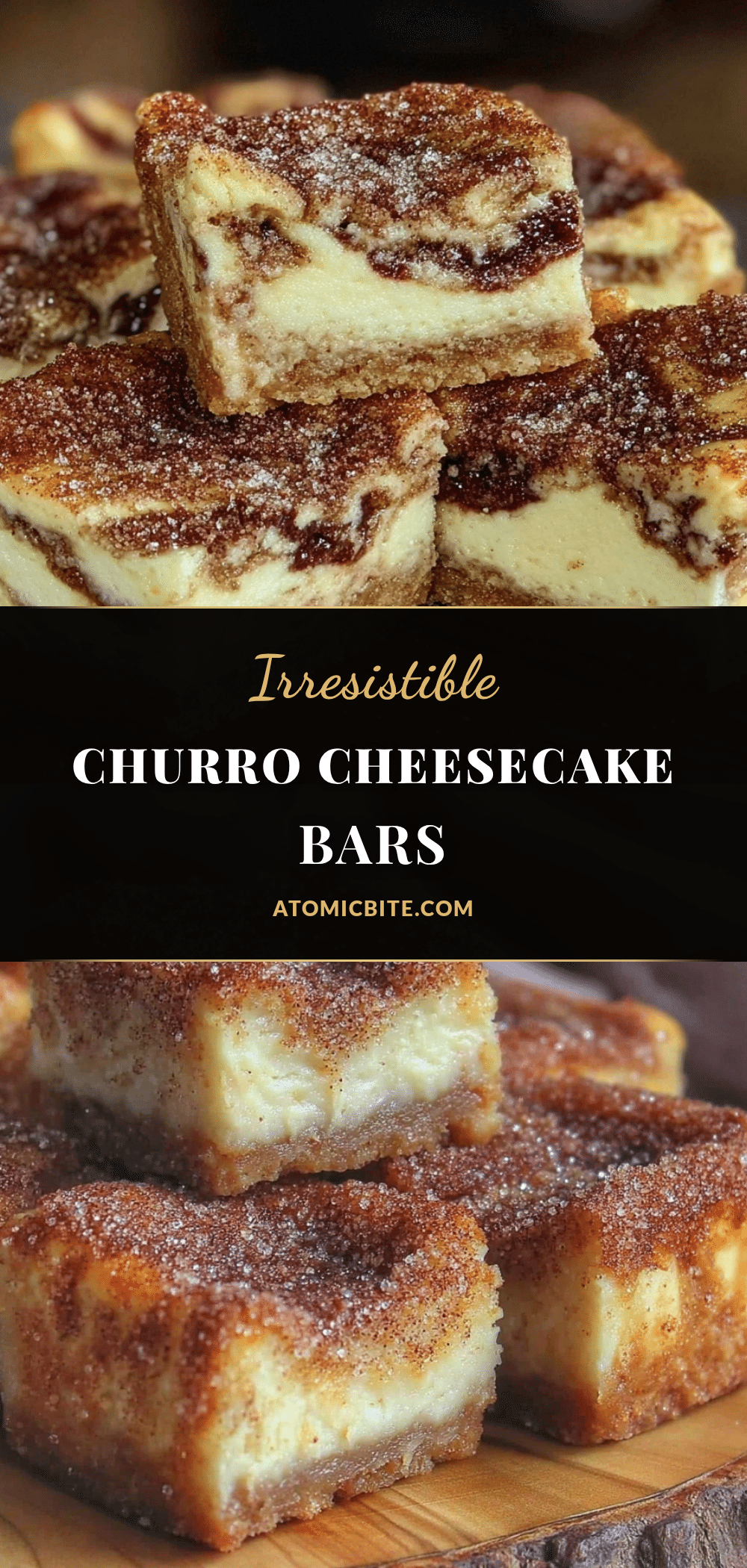 crispy churro cheesecake bars recipe