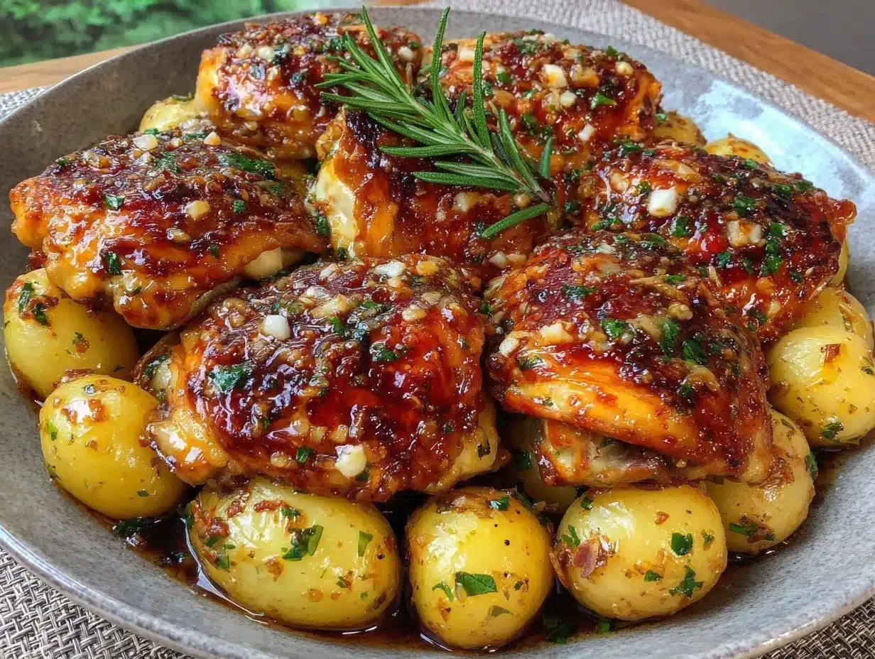crispy garlic parmesan chicken and potatoes preparation steps