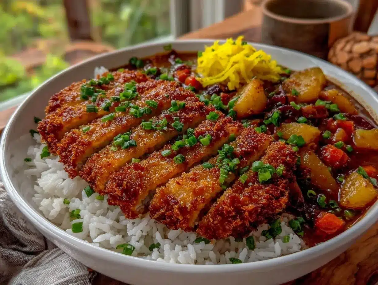 crispy Japanese katsu curry preparation steps