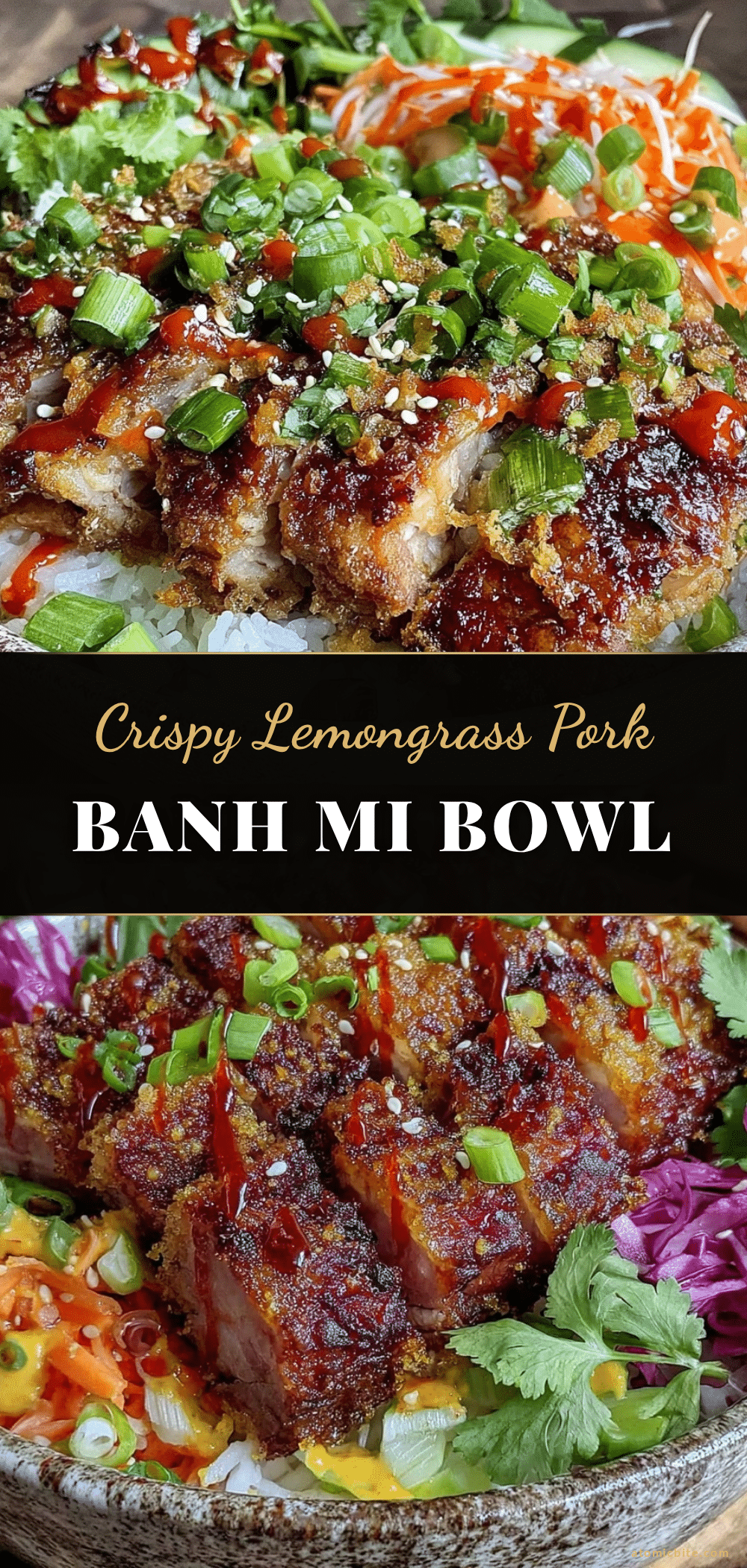 crispy lemongrass pork banh mi bowl recipe