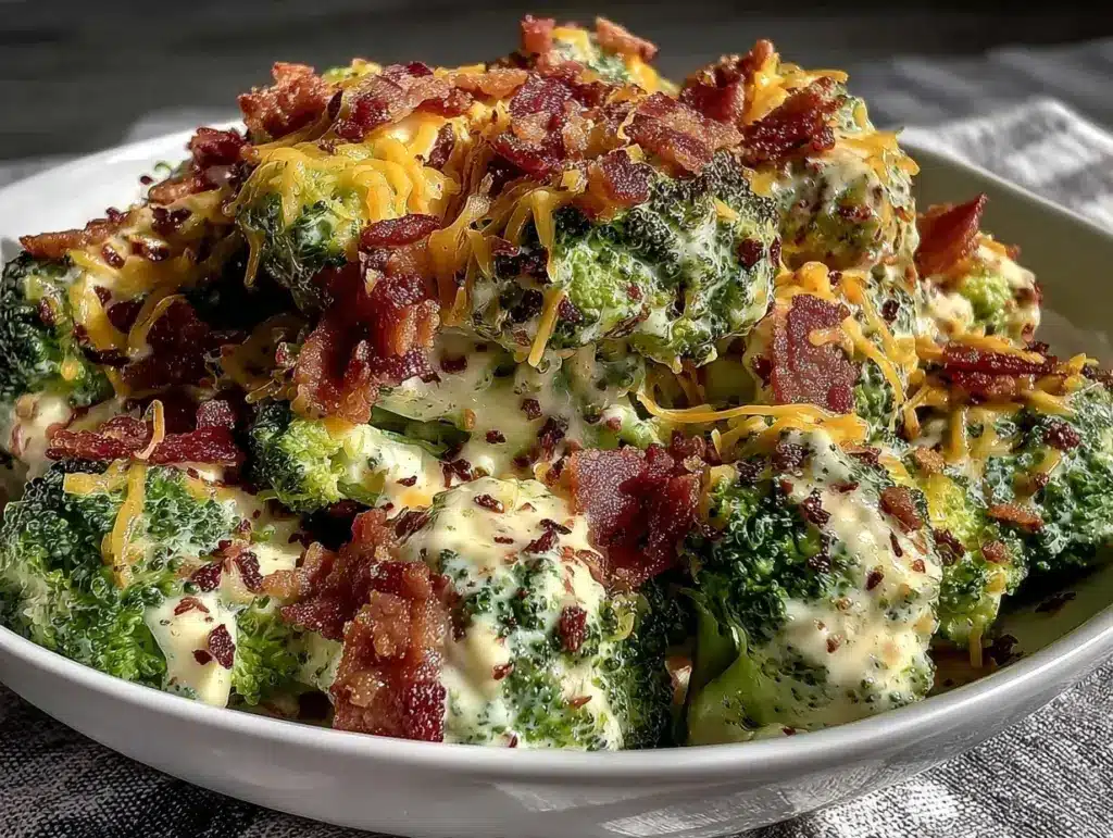 crispy loaded broccoli salad - featured image