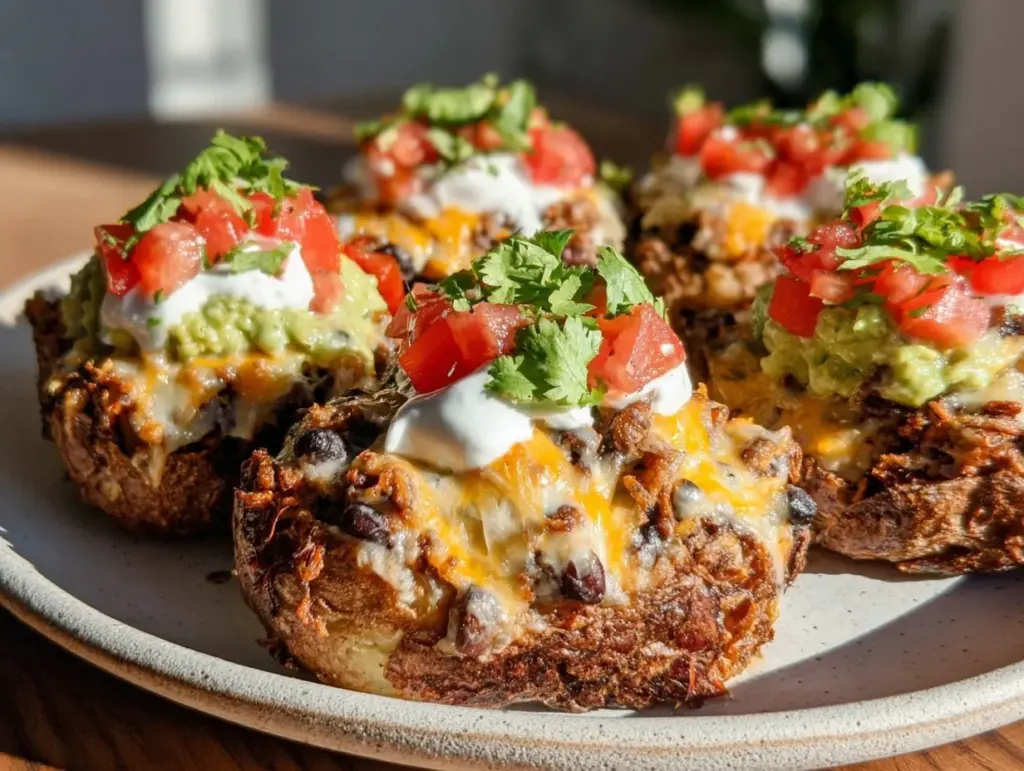 crispy loaded potato taco bowls - featured image