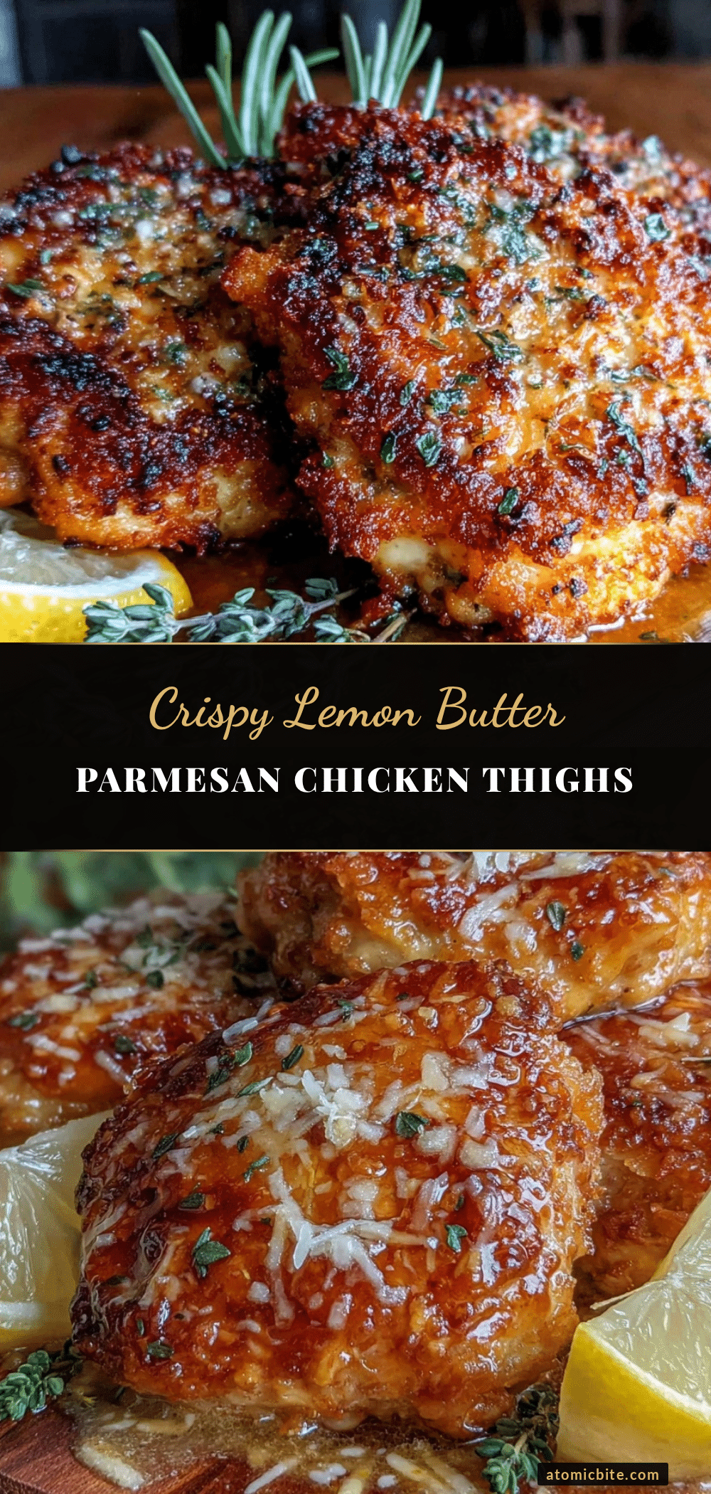 crispy Parmesan-crusted chicken thighs recipe