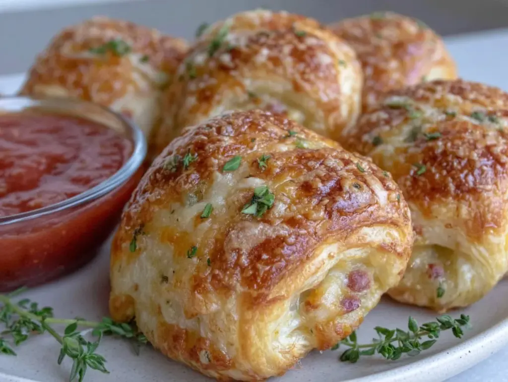 diploma-shaped puff pastry appetizer rolls - featured image