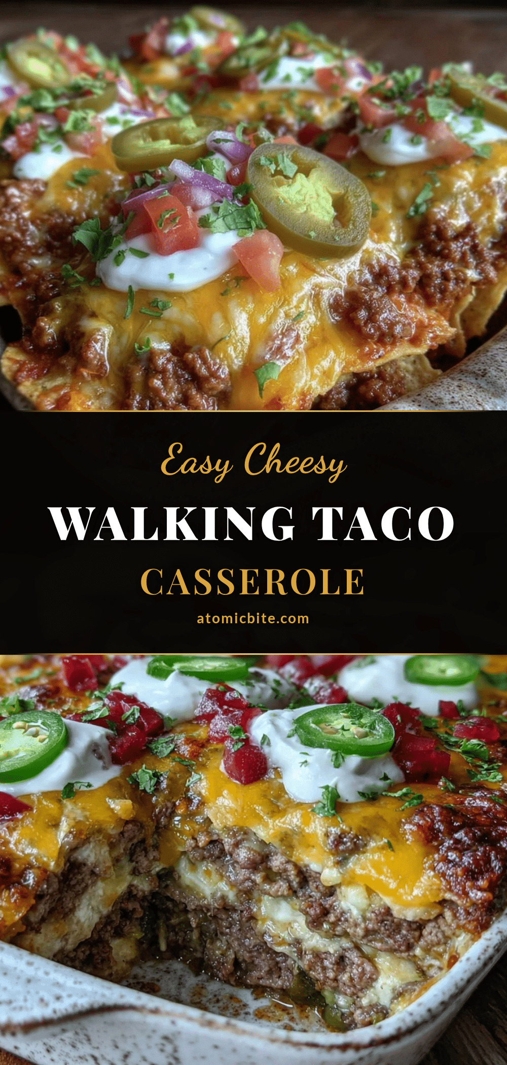 easy cheesy walking taco casserole recipe
