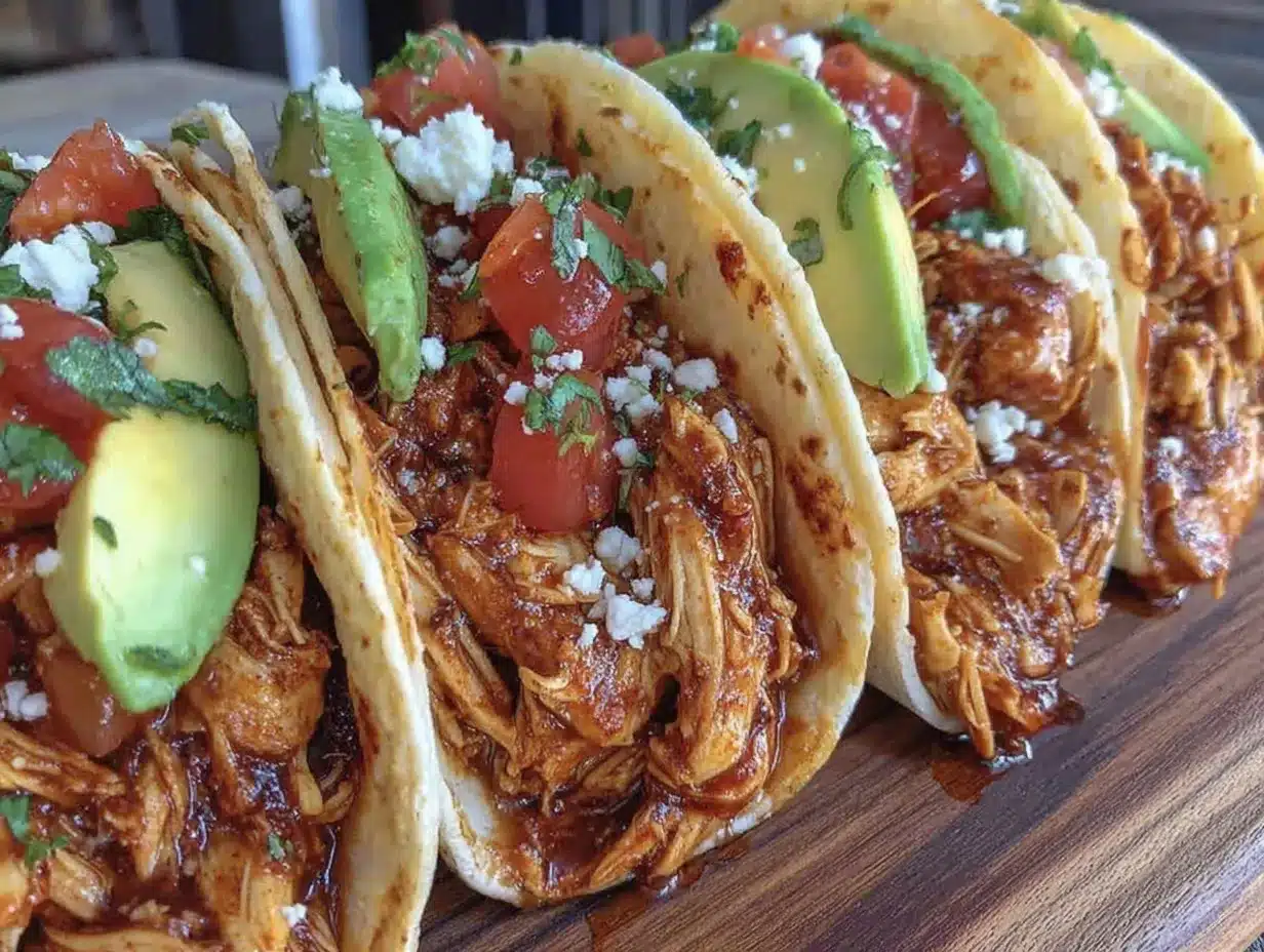 easy juicy crockpot chicken tacos preparation steps