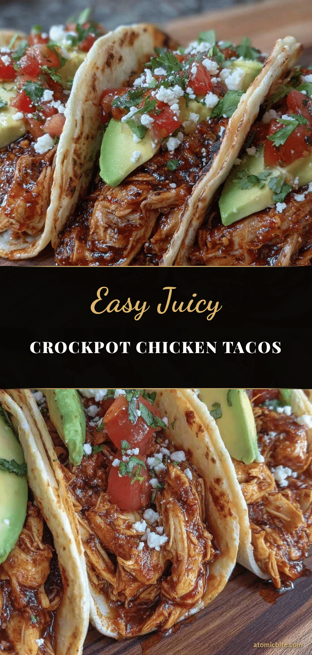 easy juicy crockpot chicken tacos recipe