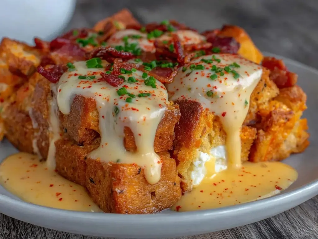 eggs benedict casserole - featured image